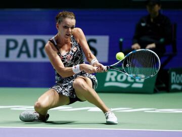 Radwanska fue capaz de defenderse de los ataques de Muguruza.