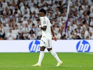 Vinicius, durante el Real Madrid-Valencia.
