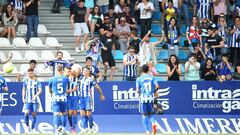 07/05/23  PARTIDO SEGUNDA DIVISION
PONFERRADINA - MALAGA 
Yuri da Souza de la SD Ponferradina celebra el segundo gol de su equipo ALEGRIA