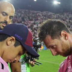 El gesto del guardia de seguridad de Messi con un niño que se ha vuelto viral