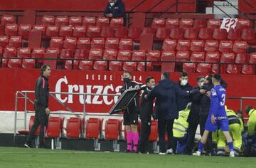 Bordalás y Lopetegui, durante la bronca en el Pizjuán por la que fueron expulsados los dos.