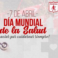 Plantel de América agradece a la gente que trabaja en hospitales