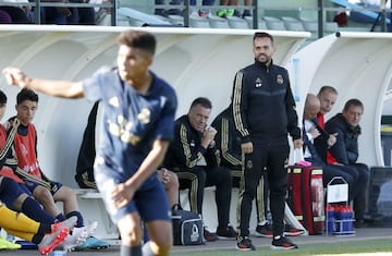 Dani Poyatos, en el partido del Juvenil madridista de la pasada temporada contra el PSG.