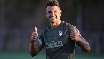 Vitolo, en la pretemporada 2020 con el Atlético. No volverá en esta, tiene "permiso" para arreglar su futuro, como Arias.