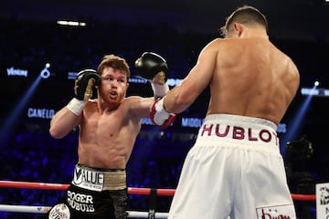 El triunfo de Canelo sobre Golovkin en imágenes