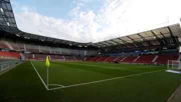 Panorámica del Wörthersee Stadium de Klagenfurt (Austria), que el domingo acogerá el amistoso entre Real Madrid y Milan.