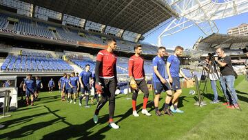 Los jugadores de la Real Sociedad quedaron gratamente sorprendidos de cómo ha quedado Anoeta tras las obras realizadas.