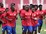 Congo en el entrenamiento.