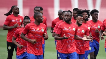 Congo en el entrenamiento.