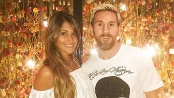 Leo Messi y Antonella Roccuzzo se dejaron ver en el restaurante Bellavista de Barcelona.