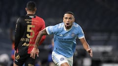 Sep 14, 2022; New York, NY, USA; New York City FC defender Alexander Callens (6) celebrates his goal against Atlas during the first half of the Campeones Cup final at Yankee Stadium.  Mandatory Credit: Vincent Carchietta-USA TODAY Sports