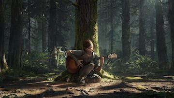 Ellie, guitarra en mano.