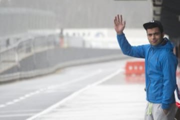 Danilo Petrucci en una primera jornada marcada por la lluvia.