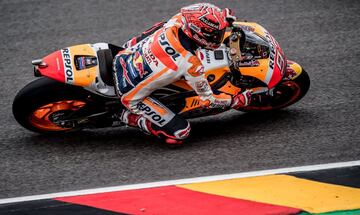 Marc Márquez durante la sesión de Calificación del Gran Premio de Alemania de MotoGP