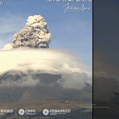 Vídeo: La increíble explosión del Popocatépetl mientras una nube lenticular lo cubría