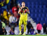 Alejandro Zendejas celebrates his goal 1-1 of America during the 9th round match between America and FC Juarez as part of the Liga BBVA MX Varonil, Torneo Clausura 2026 at Ciudad de los Deportes Stadium, on March 04, 2026 in Mexico City, Mexico.