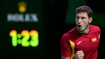 Pablo Carreño, en la Copa Davis.