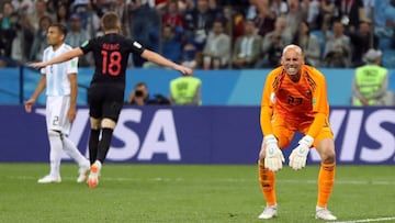 Sampaoli 'borra' a Caballero luego del error frente a Croacia