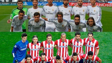 Los onces iniciales de la final de Champions League de la temporada 2013-2014.