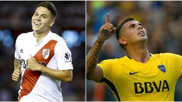 Juan Fernando Quintero y Carlos Bacca viven diferentes momentos en River y Boca 