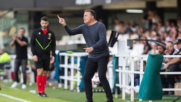 Cristóbal Parralo, satisfecho con la victoria del Racing de Ferrol en Cartagena.