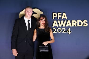 Erling Haaland y Isabel Haugseng Johansen.