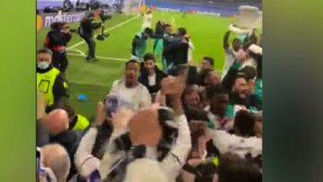 Locura total en la grada: Militao, Rodrygo y Alaba con una silla