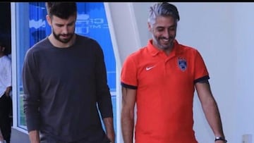 Piqu&eacute;, con Martin Prest en una fotograf&iacute;a de la red social de la pareja del t&eacute;cnico argentino.