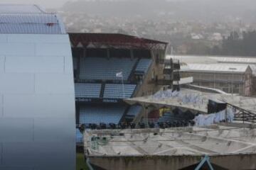 Así está Balaídos a causa del temporal