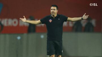 Sergio Lobera, durante un partido de FC Goa.