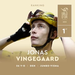 Vingegaard conquista el Vélo d’Or en una novedosa gala en París