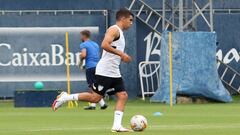 V&iacute;ctor G&oacute;mez, durante un entrenamiento.