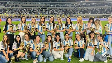 Las compañeras de los futbolistas, todas presentes en el estadio Más Monumental.