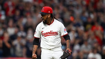 A Guardians pitcher has been placed on non-disciplinary paid leave for the next month, amid a league investigation.