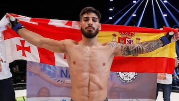 El diamante Ilia Topuria se presenta en Las Vegas