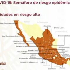 Mapa del Semáforo Epidemiológico en México del 14 al 20 de septiembre