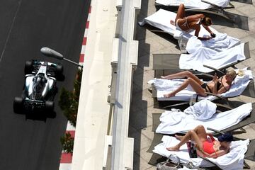 Primera sesi車n de entrenamiento en el circuito de Montecarlo