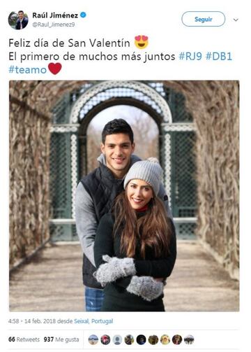 Redes Sociales: los deportistas en San Valentín