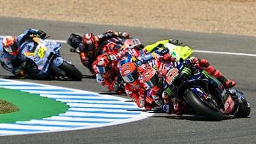 Quartararo lideró vuelta y media el esprint de MotoGP.