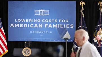 US President Joe Biden speaks during a visit to a family farm in Kankakee, Illinois, US, on Wednesday, May 11, 2022. Biden, seeking to undercut the climbing cost of food, will propose new measures to reduce costs for US farmers.