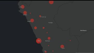 Mapa de casos por coronavirus por departamento en Perú: hoy, 3 de abril