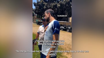 Acerbi estalla con un fan del PSG: “Estoy loco y te doy una paliza”