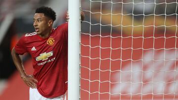 Lingard, en un partido con el United.