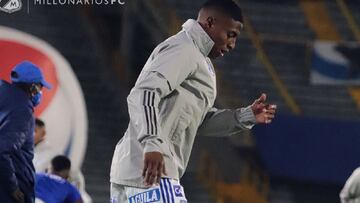 Emerson Rodríguez, extremo de Millonarios, se lesionó en el encuentro ante el Deportes Quindío y estará de baja aproximadamente durante dos meses