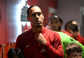 Van Dijk, antes de jugar contra el Leeds el pasado 29 de octubre.