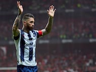 Sergio Ramos of Monterrey during the semi-finals second leg match between Toluca and Monterrey, as part of the Liga BBVA MX, Torneo Apertura 2025 at Nemesio Diez Stadium, on December 06, 2025 in Toluca, Estado de Mexico, Mexico.