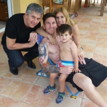 Messi con su familia