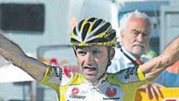 <b>GANADOR. </b>Piepoli, un experto escalador, sumó ayer una nueva victoria en su amplio palmarés.
