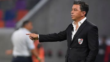 El t&eacute;cnico de River se mostr&oacute; muy feliz por el juego que despleg&oacute; el equipo y destac&oacute; la eficacia en el remate que liquid&oacute; el partido en la segunda mitad.