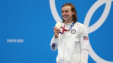 Katie Ledecky, con su oro en los 1.500 metros.